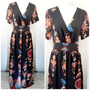 NEW Rosegal Dress Plus Size 1x 16 Maxi Empire Cute